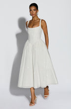 Natalie Midi Dress - Ivory Sparkle