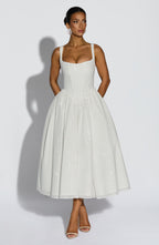 Natalie Midi Dress - Ivory Sparkle