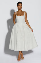 Natalie Midi Dress - Ivory Sparkle