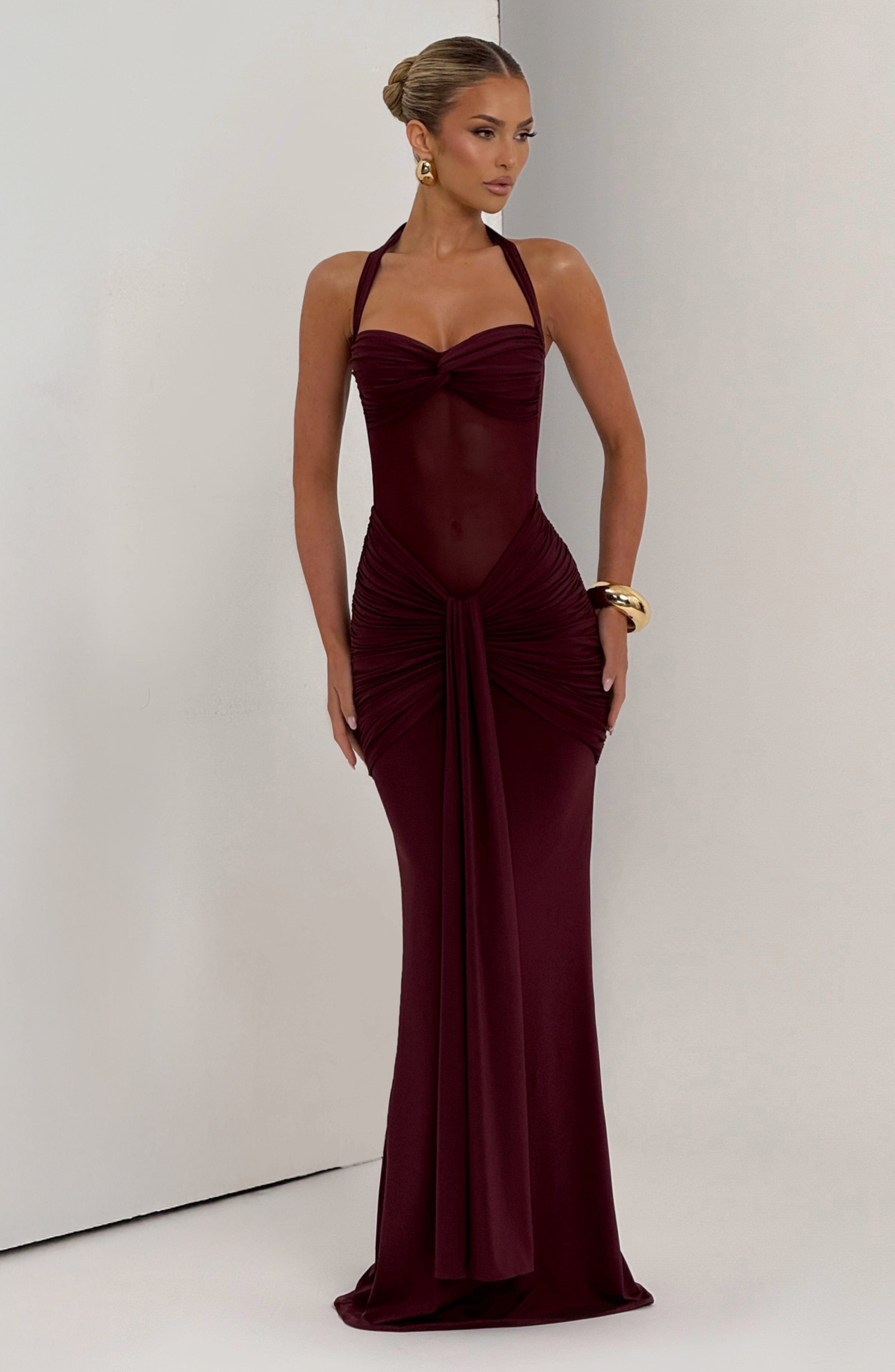 Aurora Maxi Dress - Cherry Lacquer