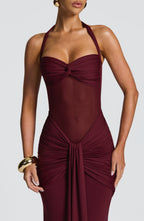 Aurora Maxi Dress - Cherry Lacquer