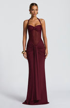 Aurora Maxi Dress - Cherry Lacquer