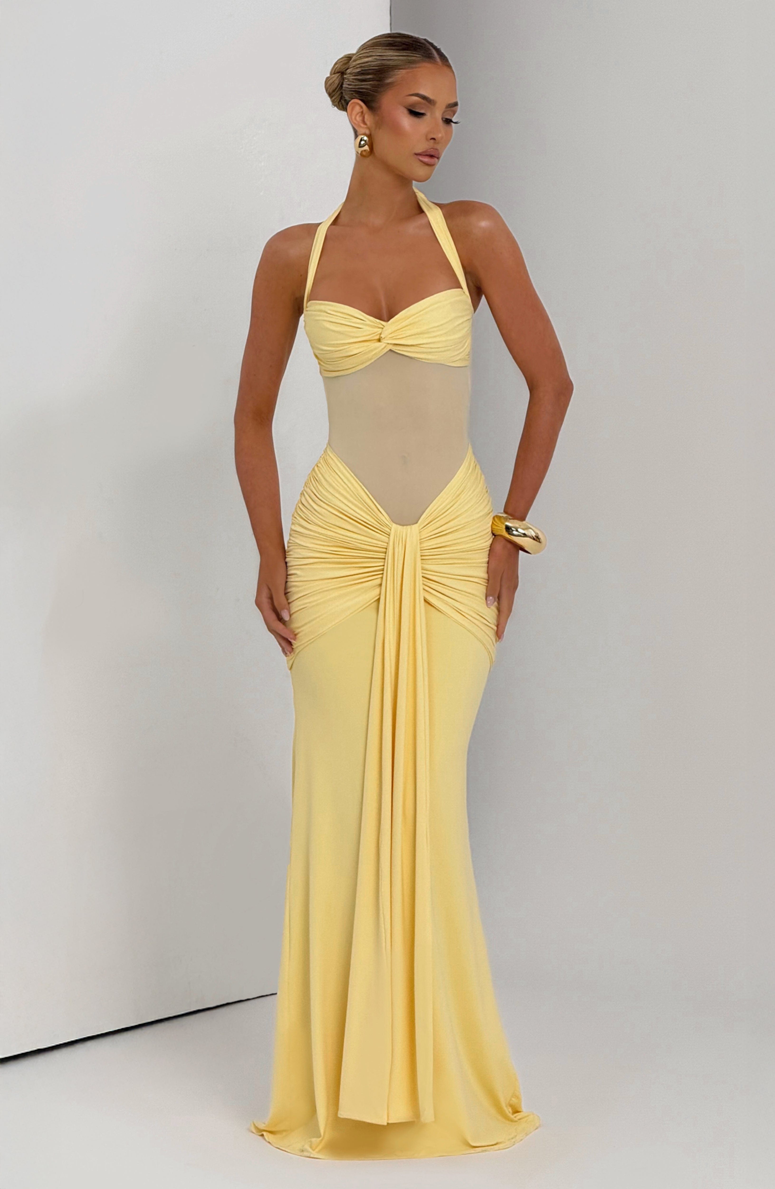 Aurora Maxi Dress - Lemon