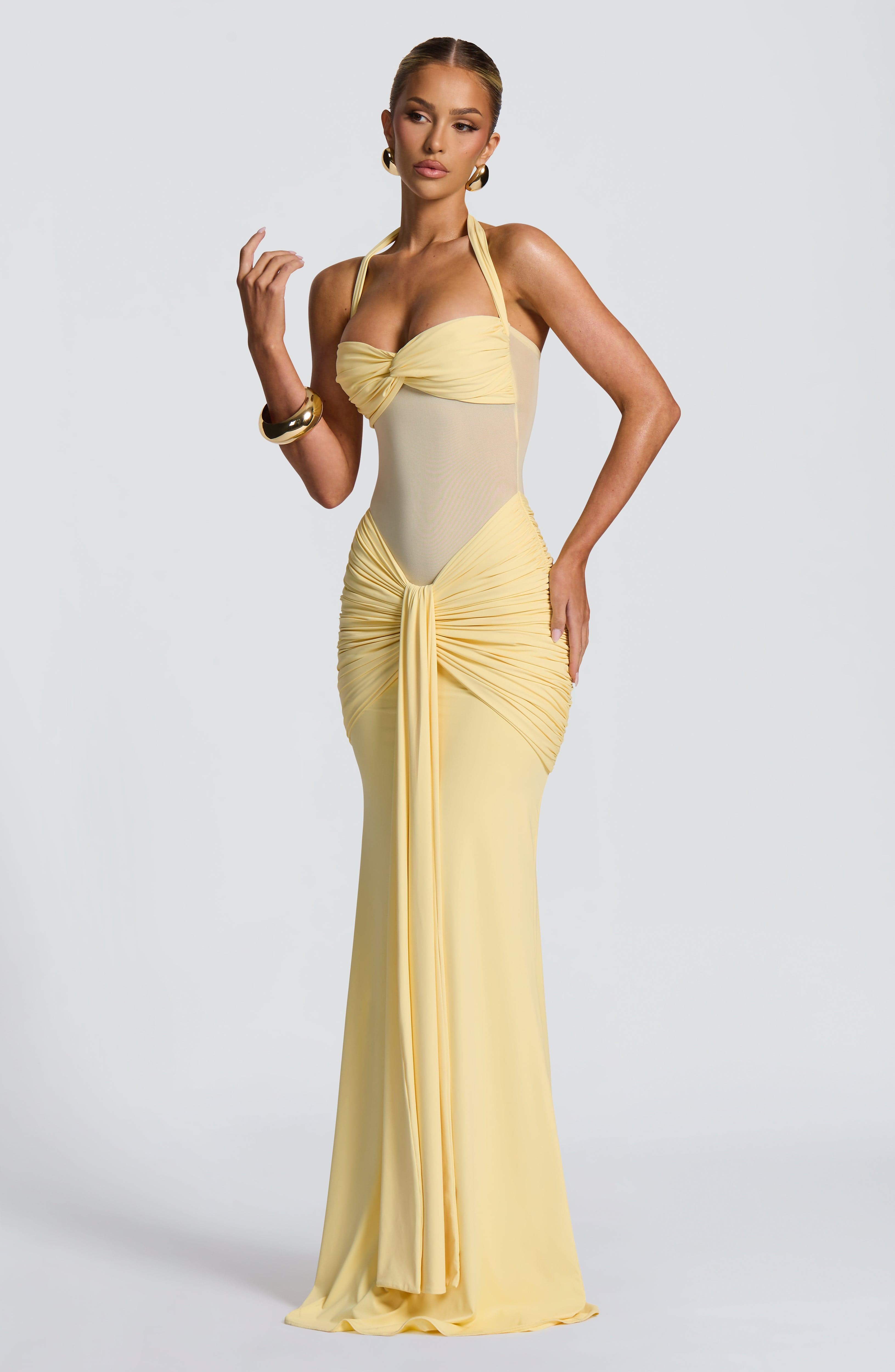 Aurora Maxi Dress - Lemon