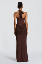 Aurora Maxi Dress - Plum Brown