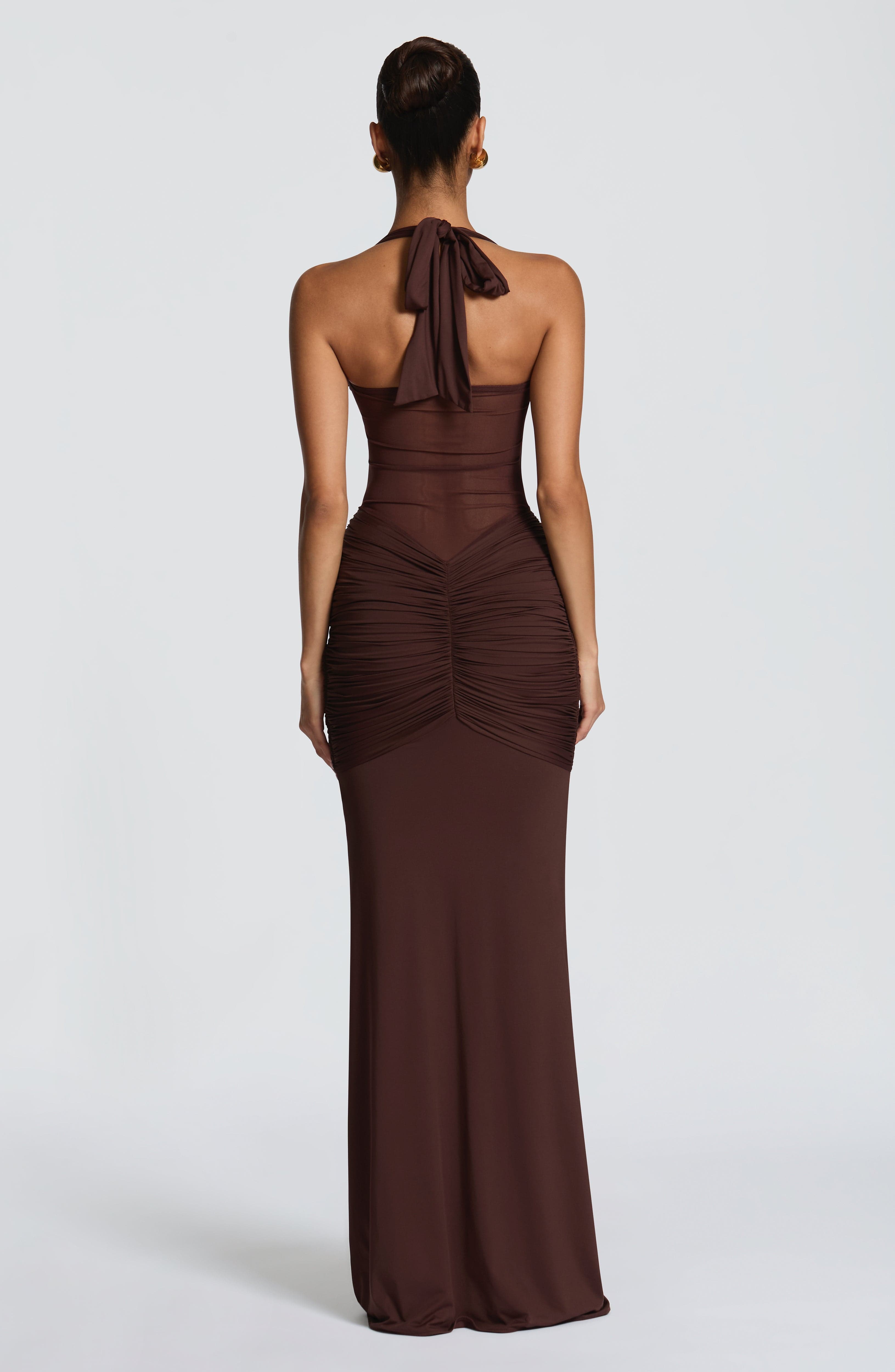 Aurora Maxi Dress - Plum Brown