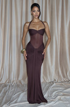 Aurora Maxi Dress - Plum Brown
