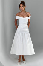 June Midaxi Dress - Ivory