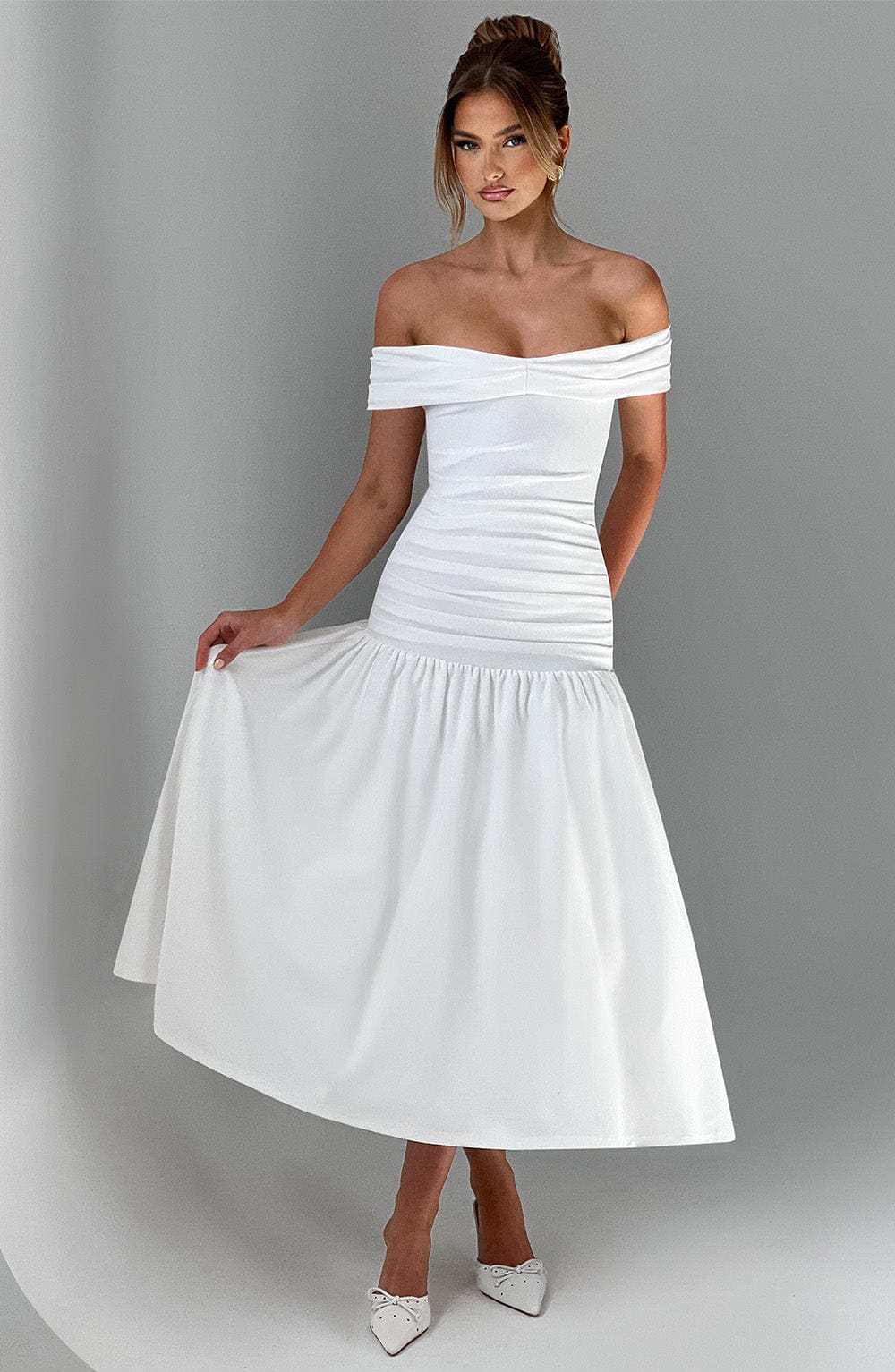 June Midaxi Dress - Ivory