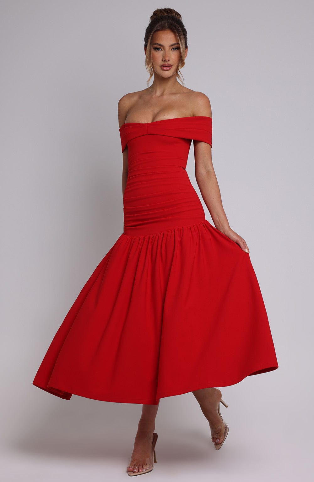 June Midaxi Dress - Red