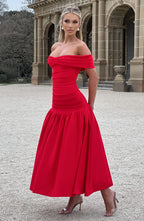 June Midaxi Dress - Red