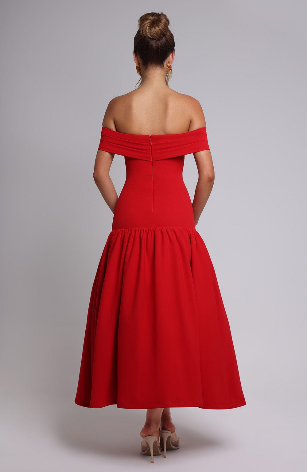 June Midaxi Dress - Red