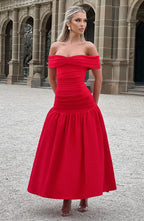 June Midaxi Dress - Red
