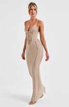 Laila Maxi Dress - Beige