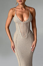 Laila Maxi Dress - Beige