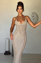 Laila Maxi Dress - Beige