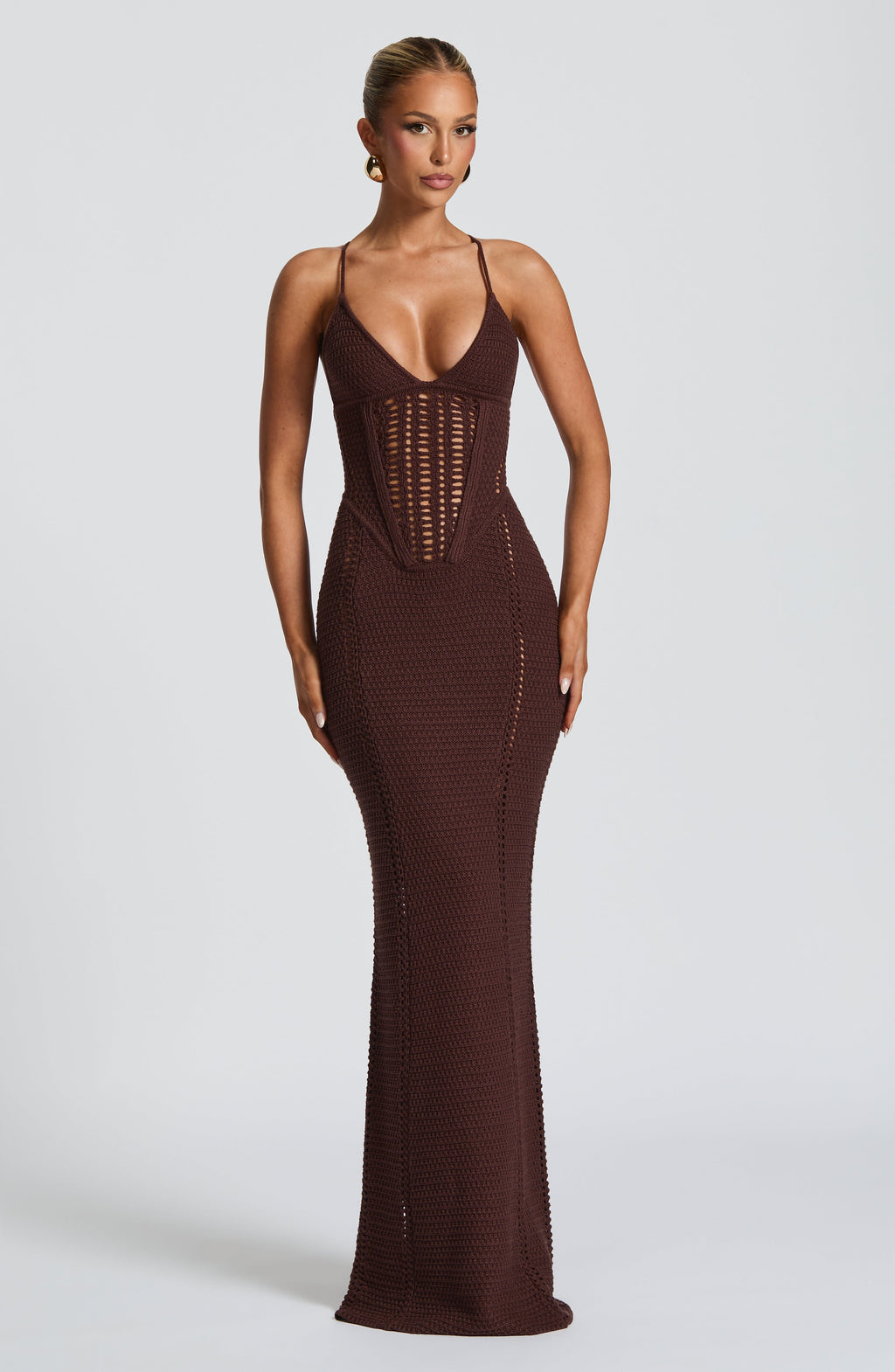 Laila Maxi Dress - Plum Brown