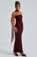 Lucia Maxi Dress - Cherry Lacquer