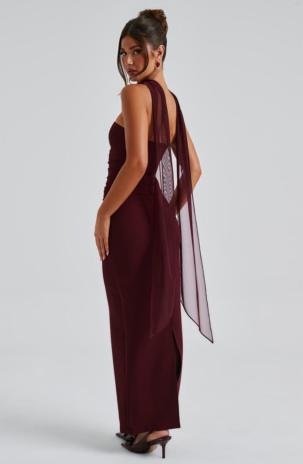 Lucia Maxi Dress - Cherry Lacquer