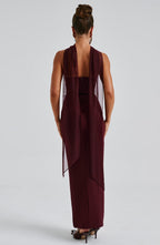 Lucia Maxi Dress - Cherry Lacquer