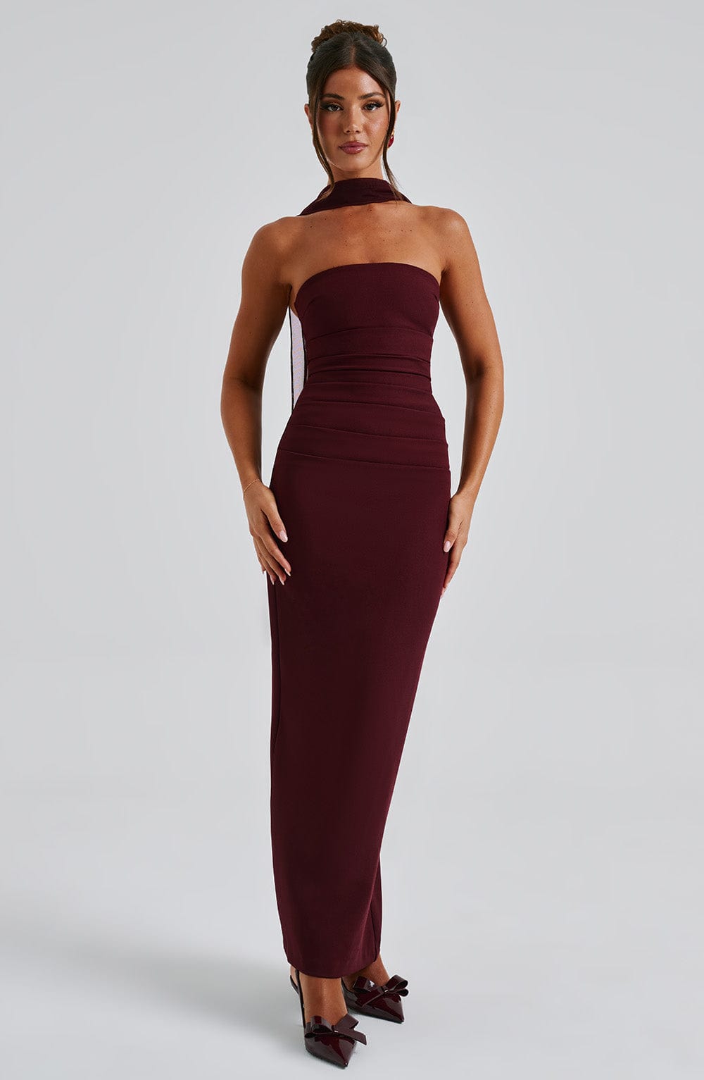Lucia Maxi Dress - Cherry Lacquer