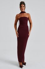 Lucia Maxi Dress - Cherry Lacquer