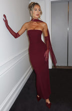 Lucia Maxi Dress - Cherry Lacquer