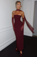 Lucia Maxi Dress - Cherry Lacquer