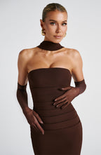 Lucia Maxi Dress - Plum Brown