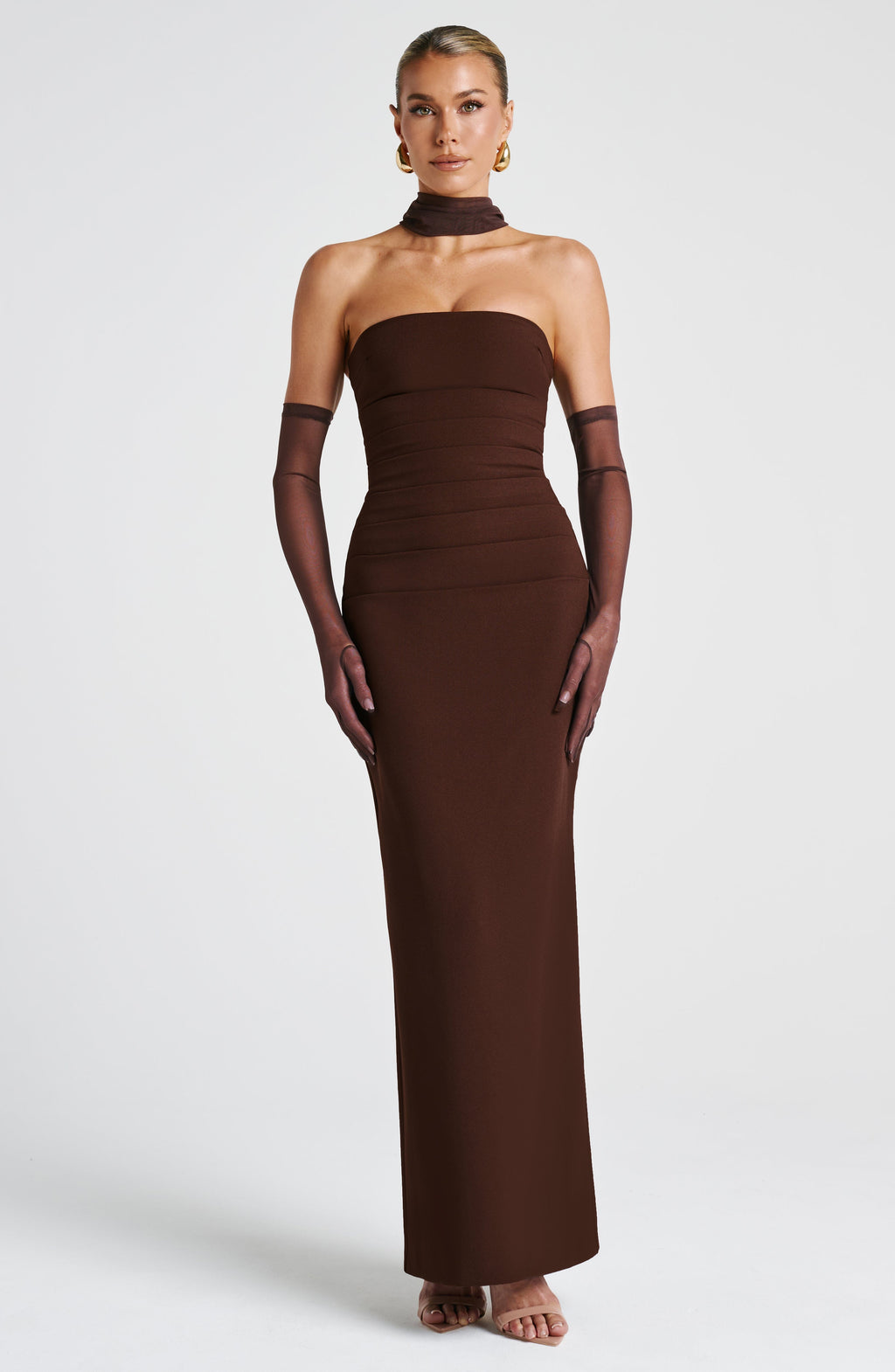 Lucia Maxi Dress - Plum Brown