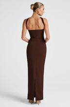 Lucia Maxi Dress - Plum Brown