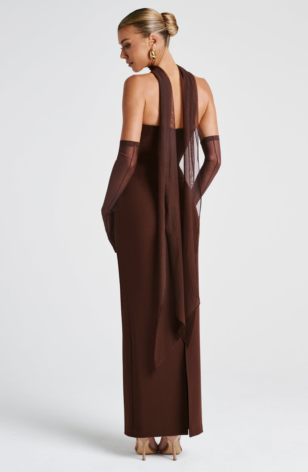 Lucia Maxi Dress - Plum Brown