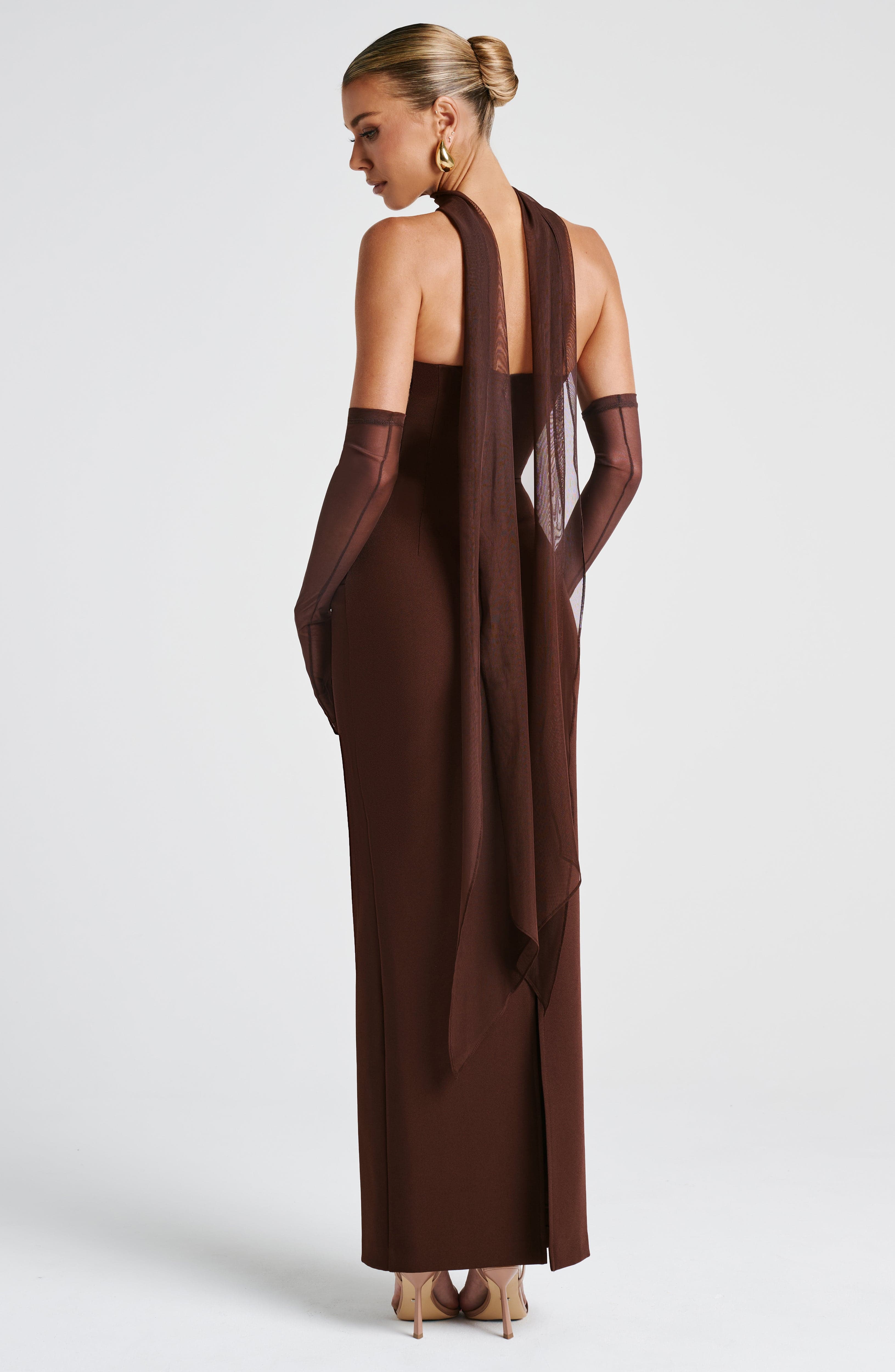 Lucia Maxi Dress - Plum Brown