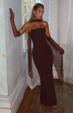 Lucia Maxi Dress - Plum Brown