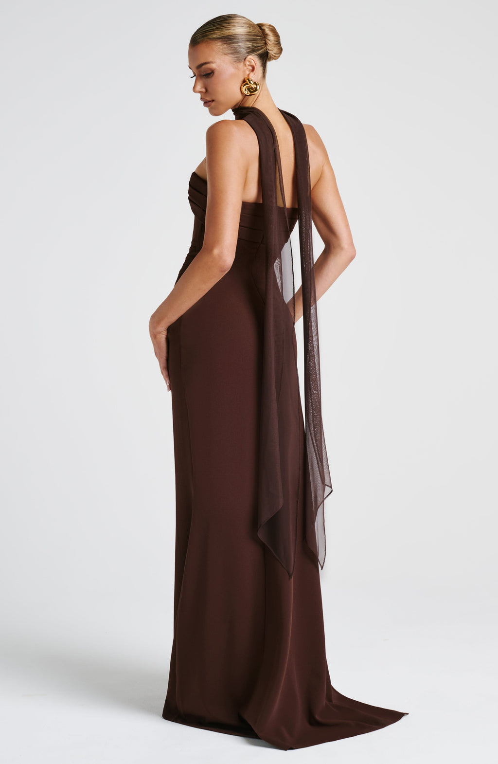 Chelsea Maxi Dress - Plum Brown