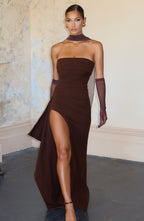 Chelsea Maxi Dress - Plum Brown